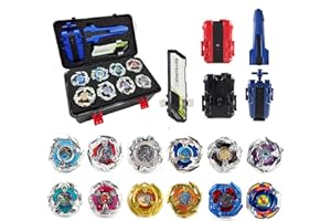 MUSTYBELT Bey Battling Set, GyroTops Burst Blade Toy Combat Battling Game Set, Spinning Gift for Boys, Ages for 8 10 12+ (12 Spinning Tops Tool Box)