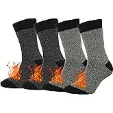 BomKinta Thermal Socks Men - Winter Warm Crew Socks - Cozy Soft Thick Christmas Boot Socks Gifts Size 7-11