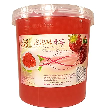 Amazon Com Bolle Strawberry Popping Bursting Boba Pearls 112 Oz