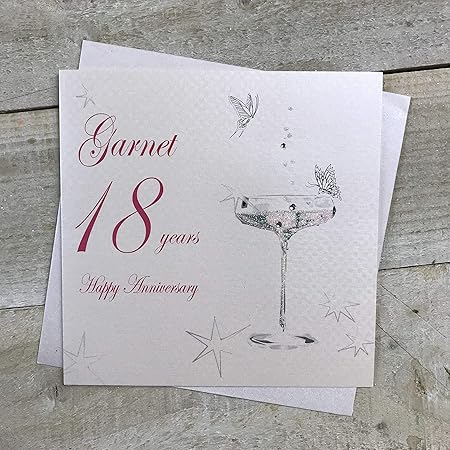 Bianco Carte Di Cotone Della Cartolina D Auguri Di Compleanno 18 Ans Felice Mano Carta Congratulazioni Anniversario Per Il Battesimo Bianco Granata Amazon It Casa E Cucina