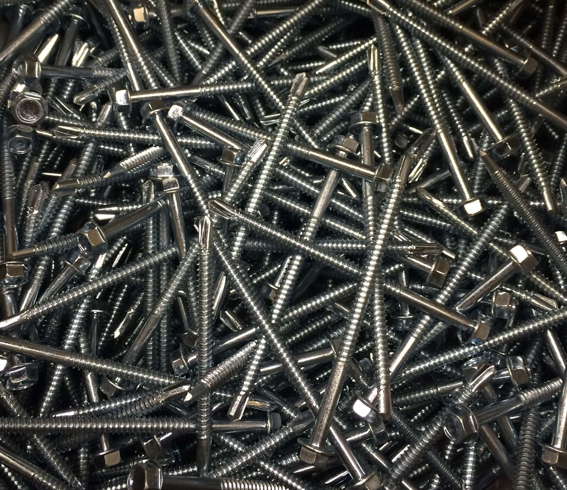 Lexar Industrial(100) Hex Washer Head 1/4 x 4 Self-Drilling Tek Screw IHW N.14