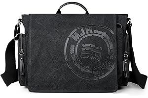 FSD.WG Satchel Messenger Bag for Men Canvas,Travel Shoulder bag 13.5" Laptop Bags