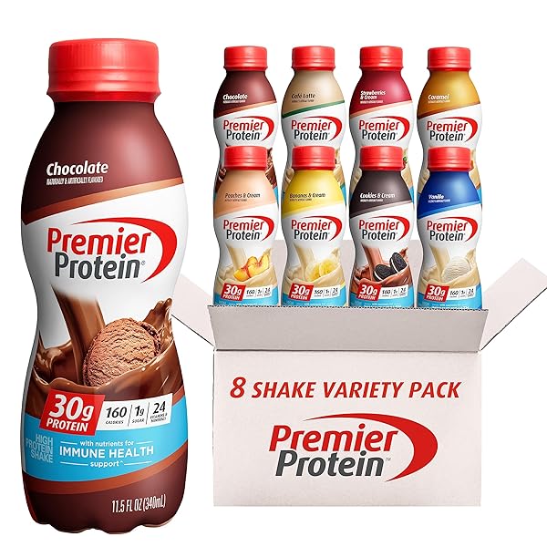 PREMIER PROTEIN SHAKES, 8 FLAVOR VARIETY PACK, 30G...