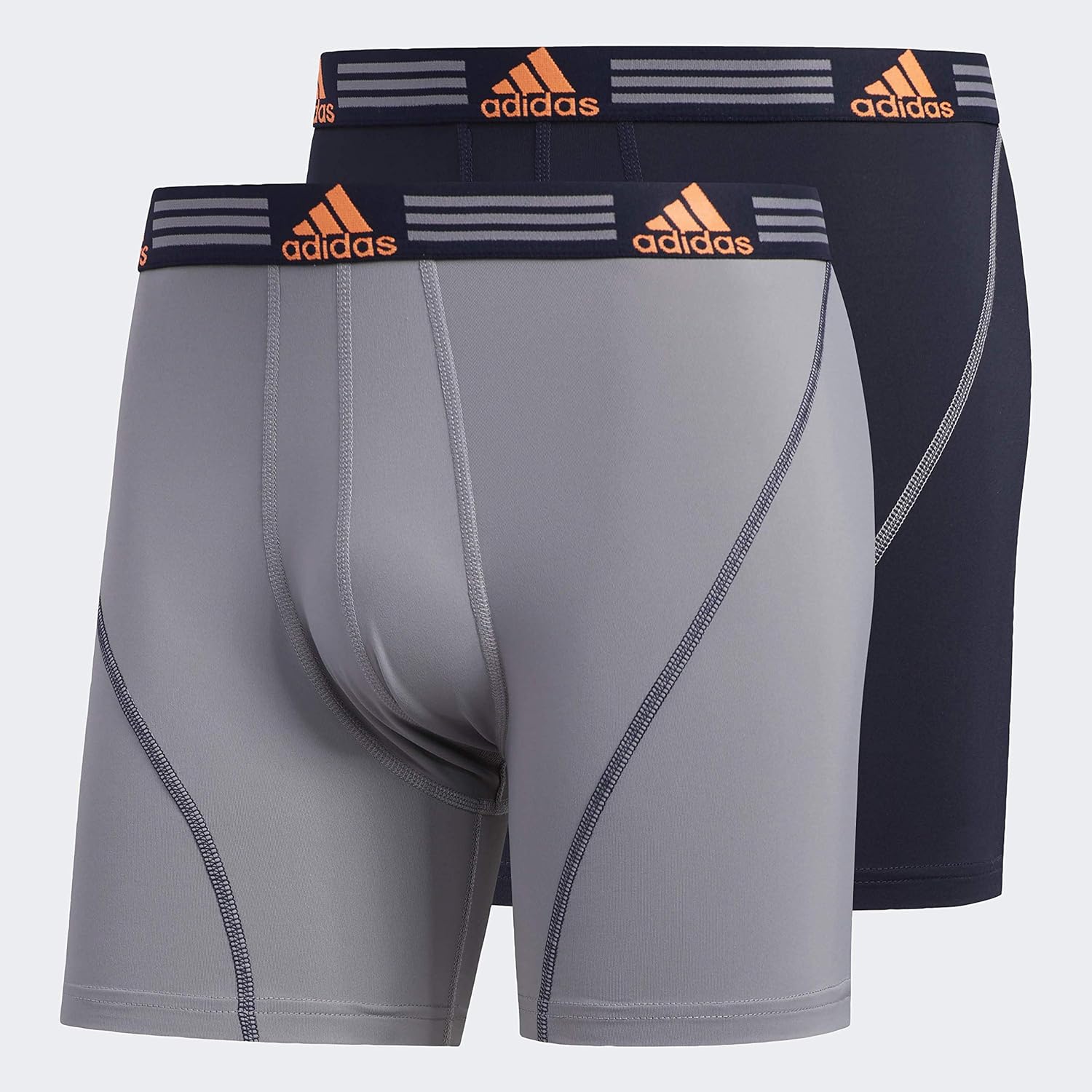 Cueca boxer masculina de desempenho esportivo da Adidas (pacote com 2