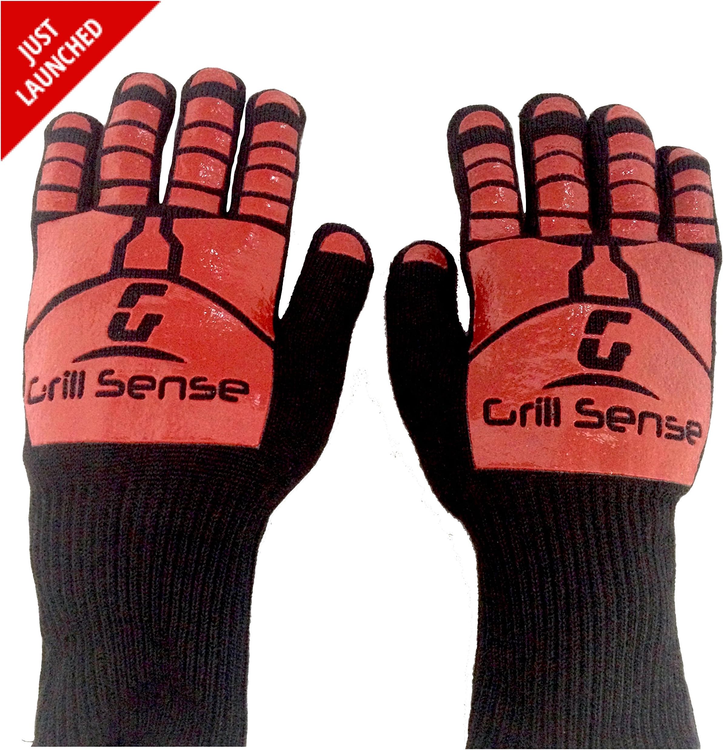 Grill Sense 932F Heat Resistant Cooking Gloves for Baking, Barbecue, Fire Pit, Oven, Grilling & Smoking- 1 Pair