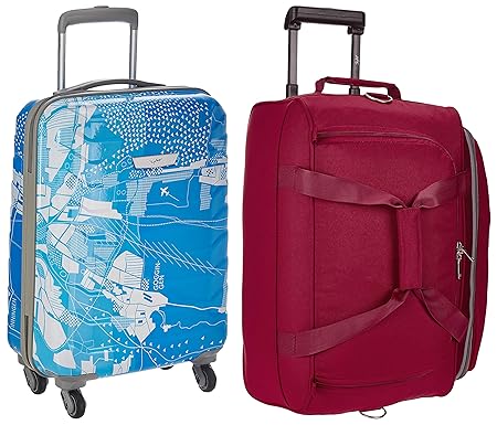 skybags cardiff polyester 52 cms red travel duffle