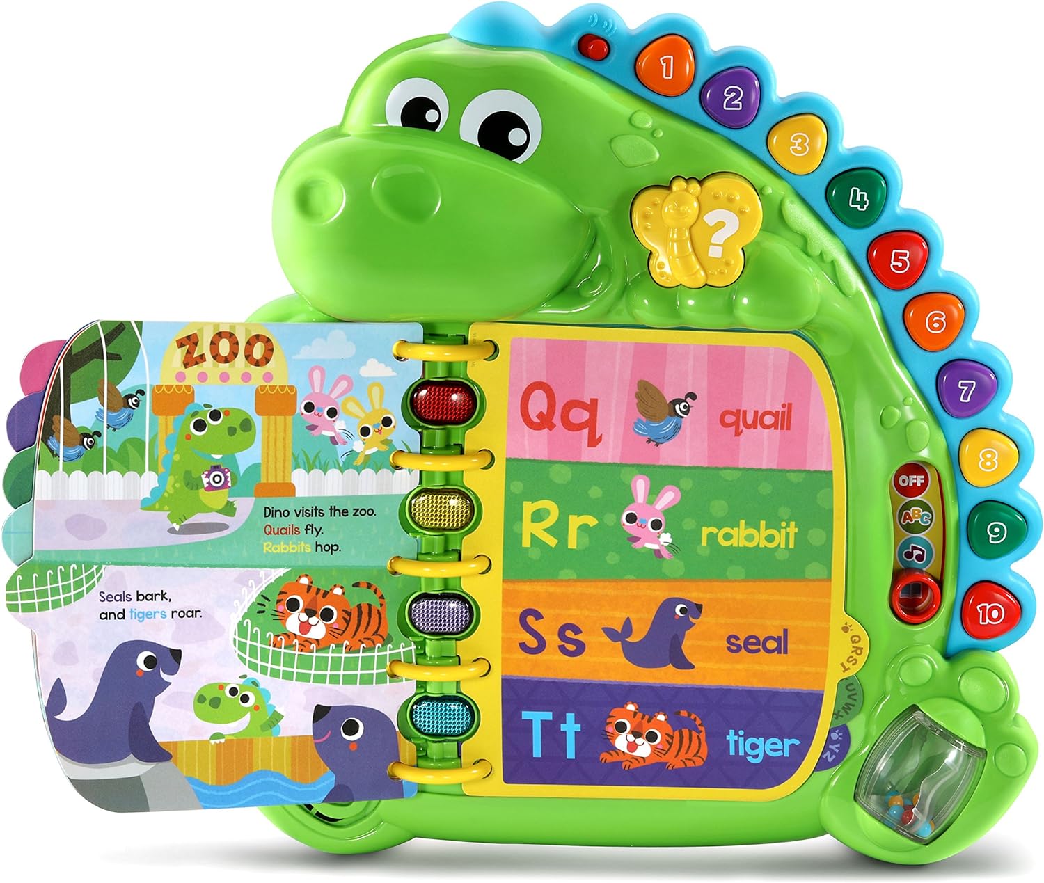 LeapFrog Dino's Delightful Day Alphabet Book, Green: Toys & Games