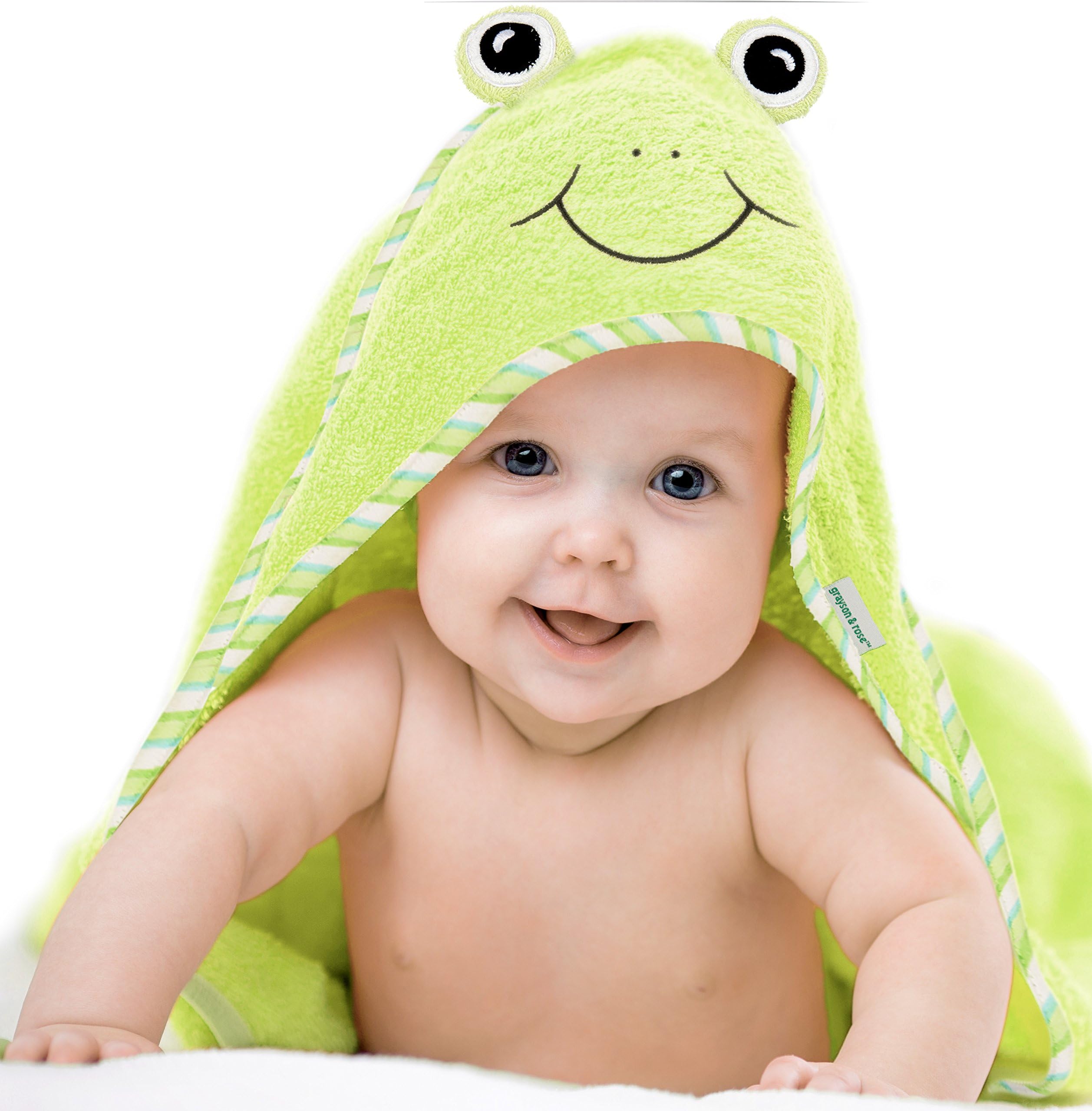 Cute Hooded Towel, Large, Thick, 100% Cotton, Baby Shower Gifts, Grayson and Rose