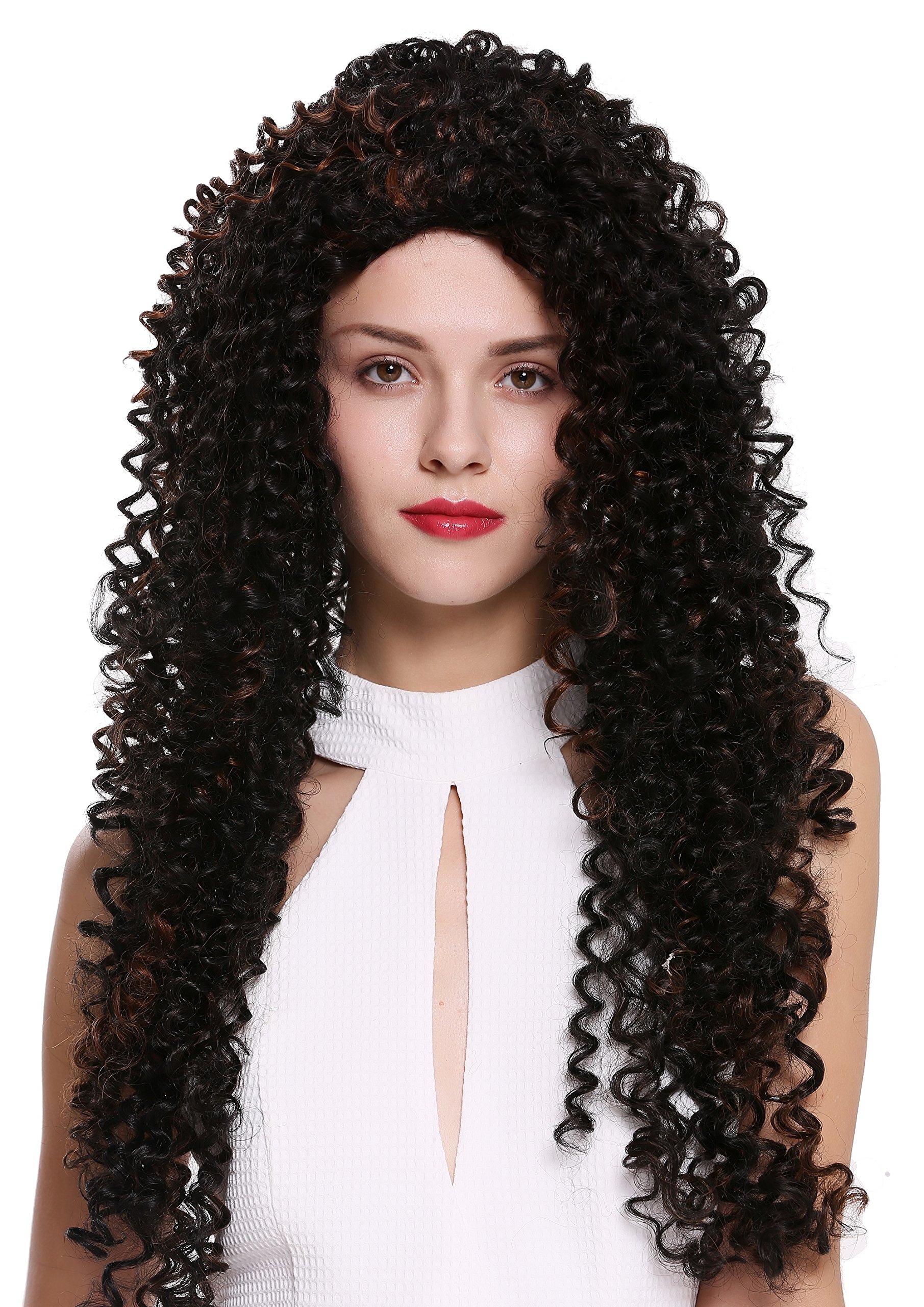 WIG ME UP - DW2315-2T30 Lady Quality Wig Long Dense Chestnut Brown Curls curly Afro Carribbean Style