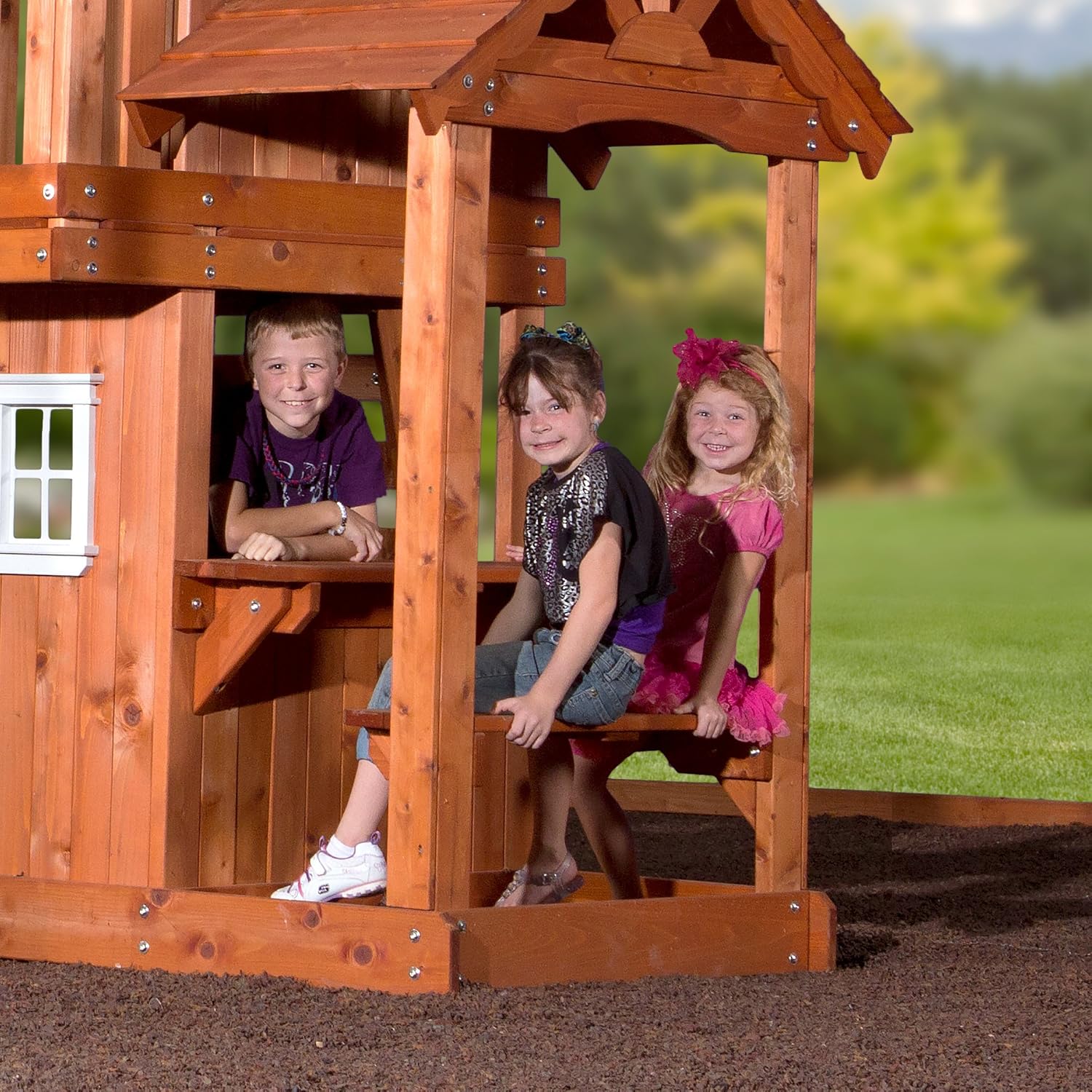 Amazoncom Backyard Discovery Tanglewood All Cedar Wood Playset