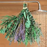 75PCS Dried Eucalyptus Stems &amp; Lavender Flowers Bundles for Shower, 17'' | 5 Kinds mix real shower hanging plant, dried flower bundle for bathroom, wedding, home decor, witchy aesthetic