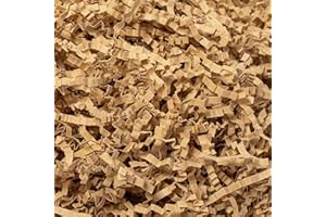 Mcfleet Crinkle Cut Paper Shred Filler 1 LB Brown Crinkle Paper Shredded Paper for Gift Box - Gift Basket Filler - Kraft Gift Box Stuffing for Valentine's Day Holiday Packaging Wrapping