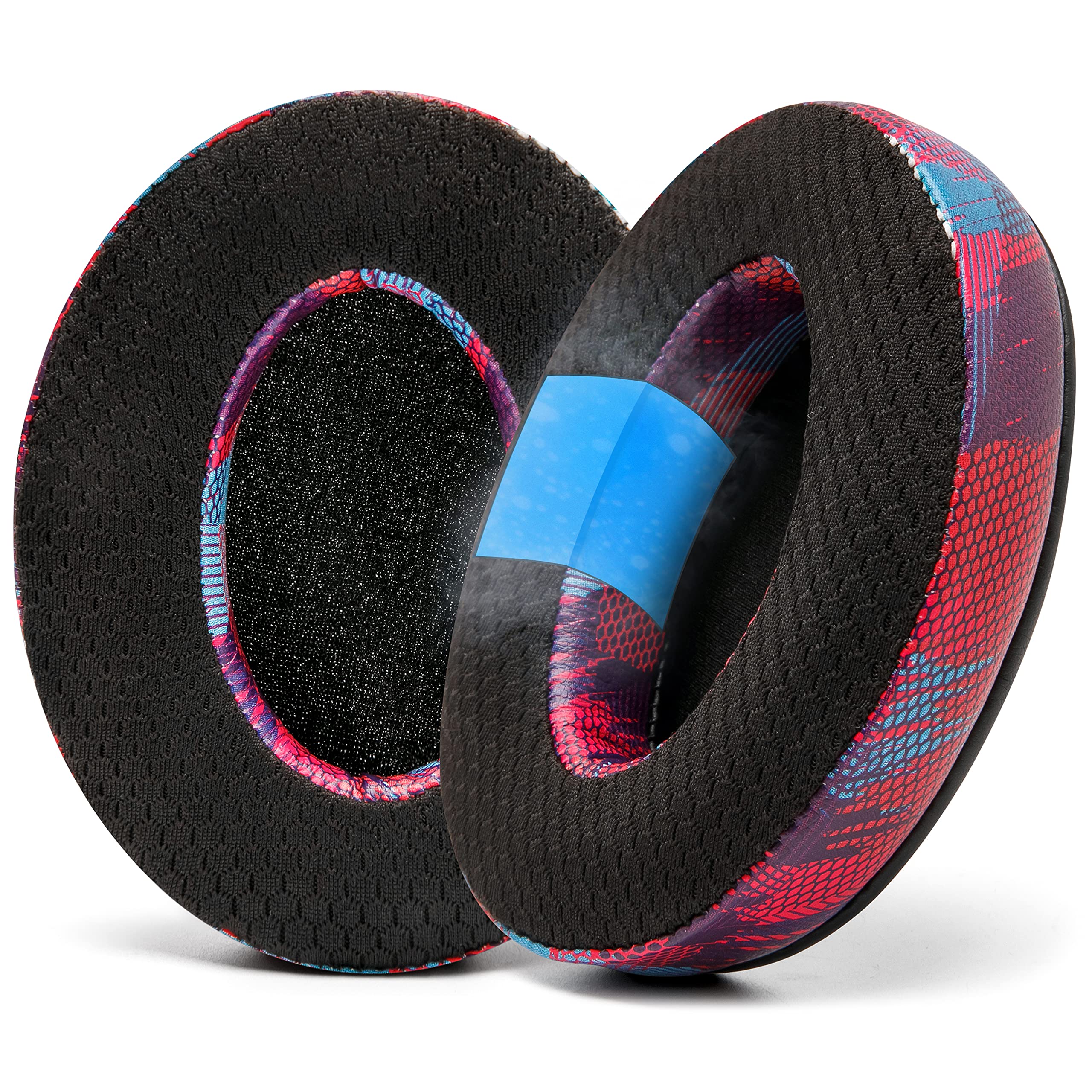 WC Freeze Hybrid Fabric Cooling Gel Replacement Earpads - Compatible with HyperX Cloud, Steelseries Arctis, ATH M50X, Turtle Beach Stealth & More - Comfortable & Cooler for Longer | Speed Racer