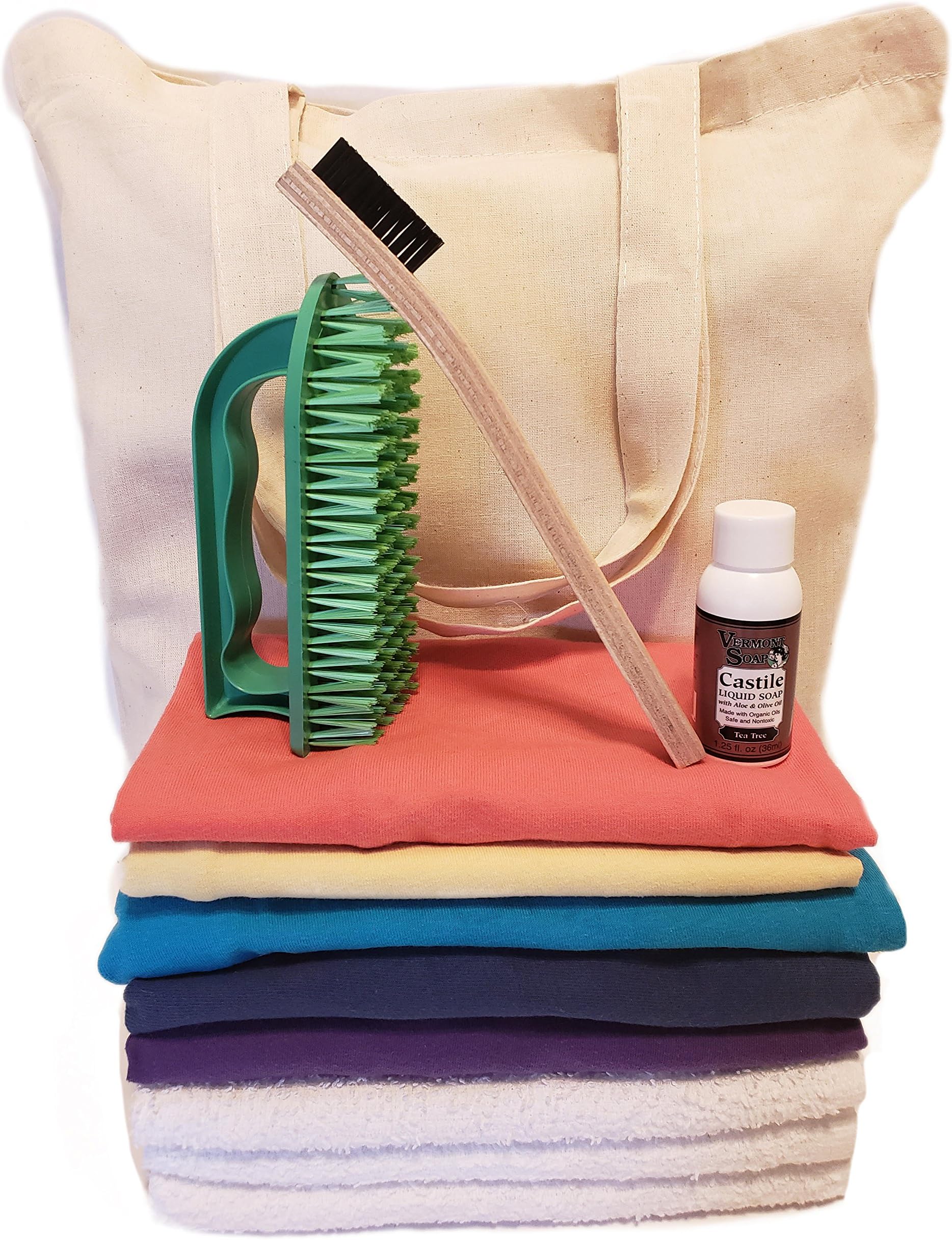 Deep Cleaning Kit: Eco-Friendly Reusable Household Set w/Tote Bag; All-Purpose Home; Kitchen; Bath