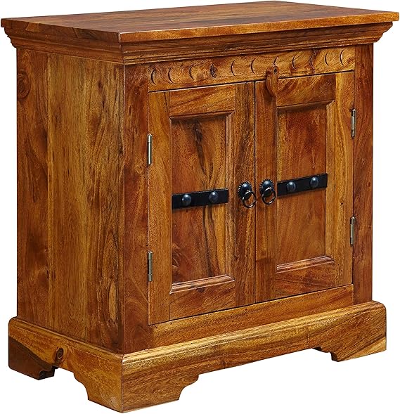 MASSIVMOEBEL24.DE Kommode Akazie 65x36x65 Honig lackiert Oxford #01008