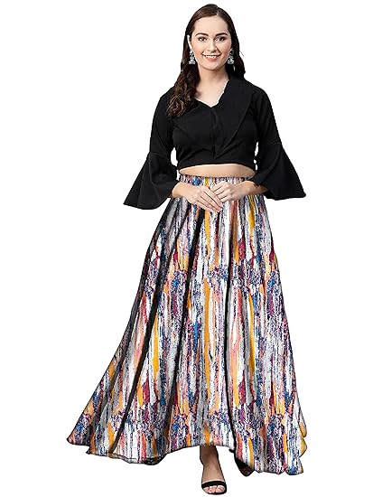 Amazon crop top with long skirt Clearance