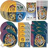 Unique Party Bundle Featuring Harry Potter | Luncheon & Beverage Napkins, Dinner & Dessert Plates, Table Cover, Cups | Great