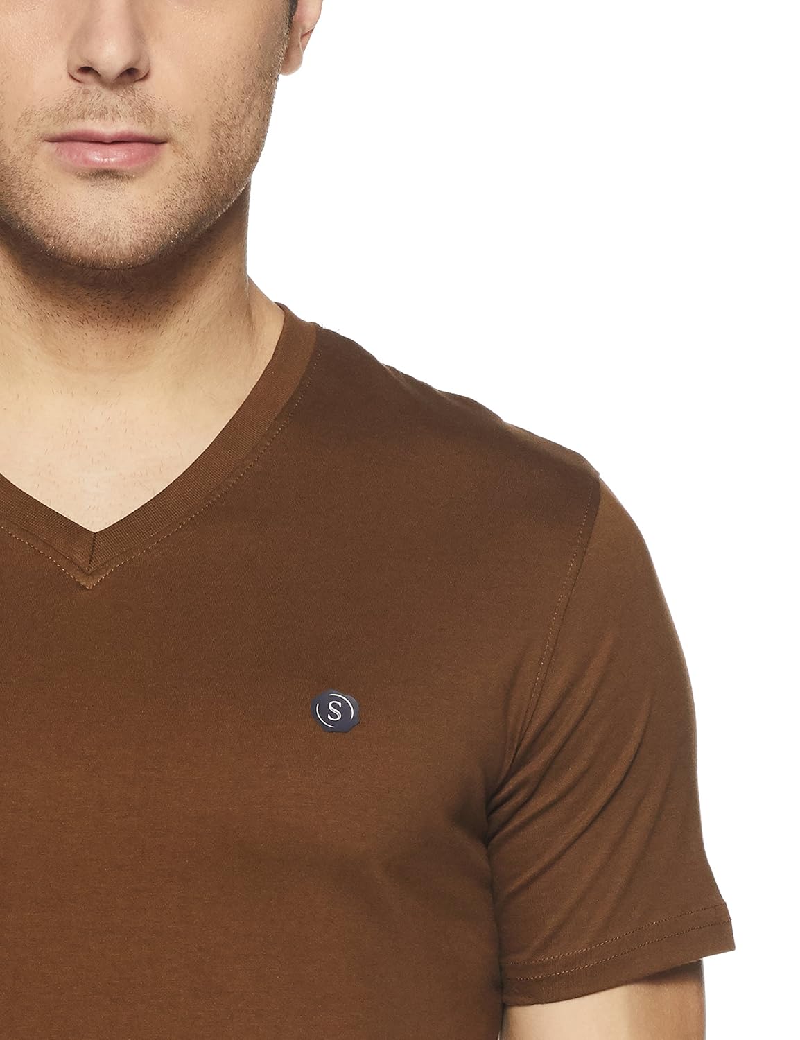 symbol amazon brand men's cotton v-neck t-shirt