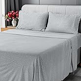 Utopia Bedding FullSheet Set - Jersey Knit Sheets 4 Piece – Cotton – Soft T-Shirt Stretchy Sheets (Heather Light Grey)