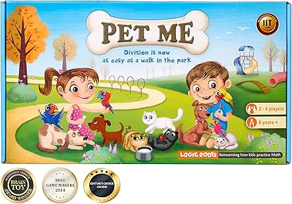 Logic Roots Pet Me Educational Math Board Game for Kids to Master Division