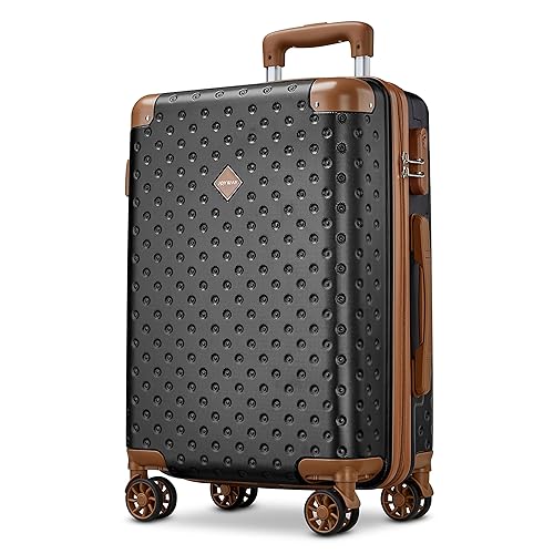 Joyway Luggage 20 Inch Carry On Luggage, Hard Shell Travel Carry On  Suitcase Airline Approved,Lightweight Suitcases with Spinner  Wheels(20-Inch, Black