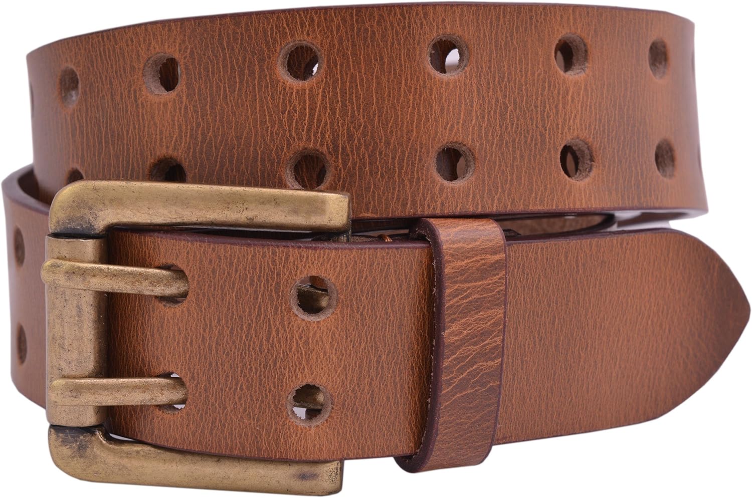 Full Grain Buffalo Leather 2Hole Jeans Belt Tan at Amazon Men’s