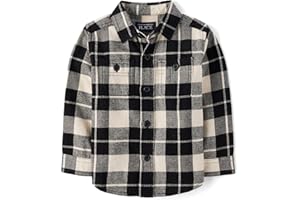 The Children's Place Baby-Boys and Toddler Long Sleeve Plaid Flannel Button Up Shirt