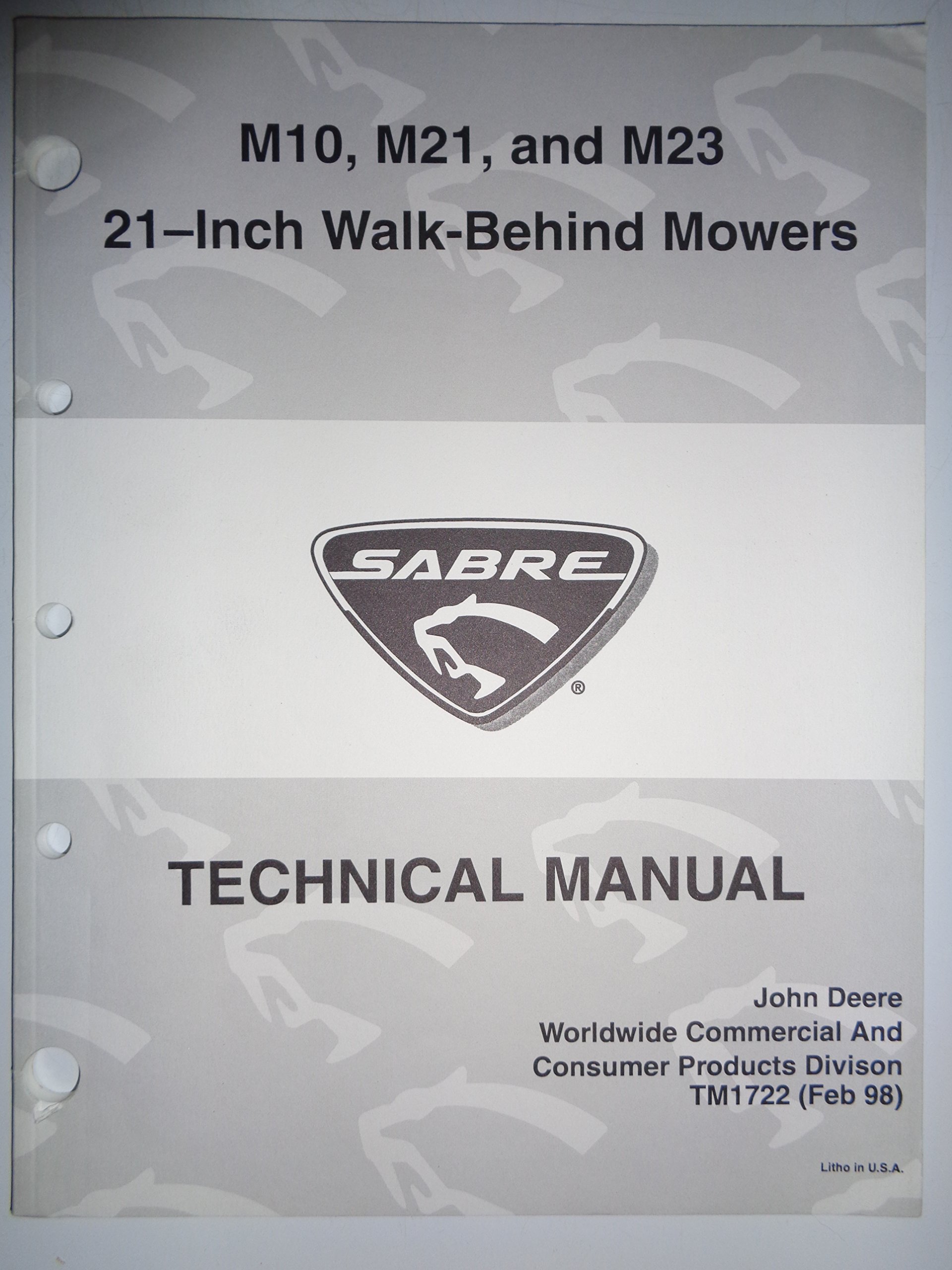 John Deere Sabre M10 M21 M23, 21-Inch Walk-Behind Mower Technical Service