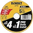 DEWALT Cutting Wheel, General Purpose Metal Cutting, 4-1/2-Inch, 5-Pack (DW8062B5)