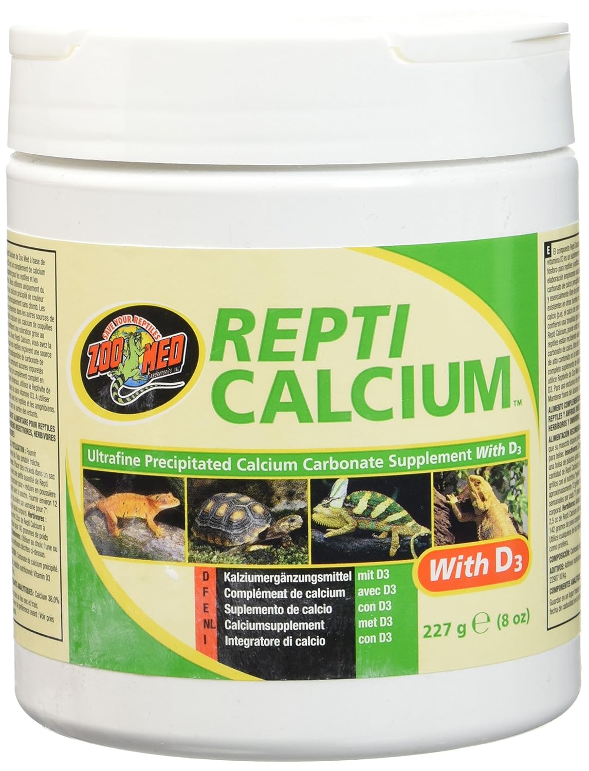 Reptile Calcium Carbonate Powder W/ Vitamin D3 Reptile Supplement 8