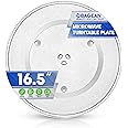 Microwave Plate Replacement 16.5 inch Fits F06014M00AP Panasonic Microwave Glass Plate - Exactly Replaces Rotating Microwave Turntable - Durable Oven Dish Tray For Better Reheating and Cooking
