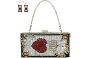 pearl&she Diamond Women Evening Handbags Purse Minaudiere Clutch Bag,Stack of Cash Dollars Crystal Clutch Purses