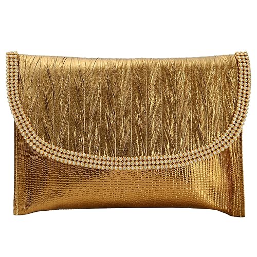 Bagaholics Party Ethnic Clutch Traditional Diamond Studded Clutches with Magnetic Closure Ladies Purse Gift for women