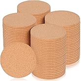 Didaey 200 Pcs Cork Coaster for Drink 4 Inch Absorbent Blank Wooden Thick Coaster Set for Wine Glass Cup Mug DIY Crafts Office Home Cottage (Round)