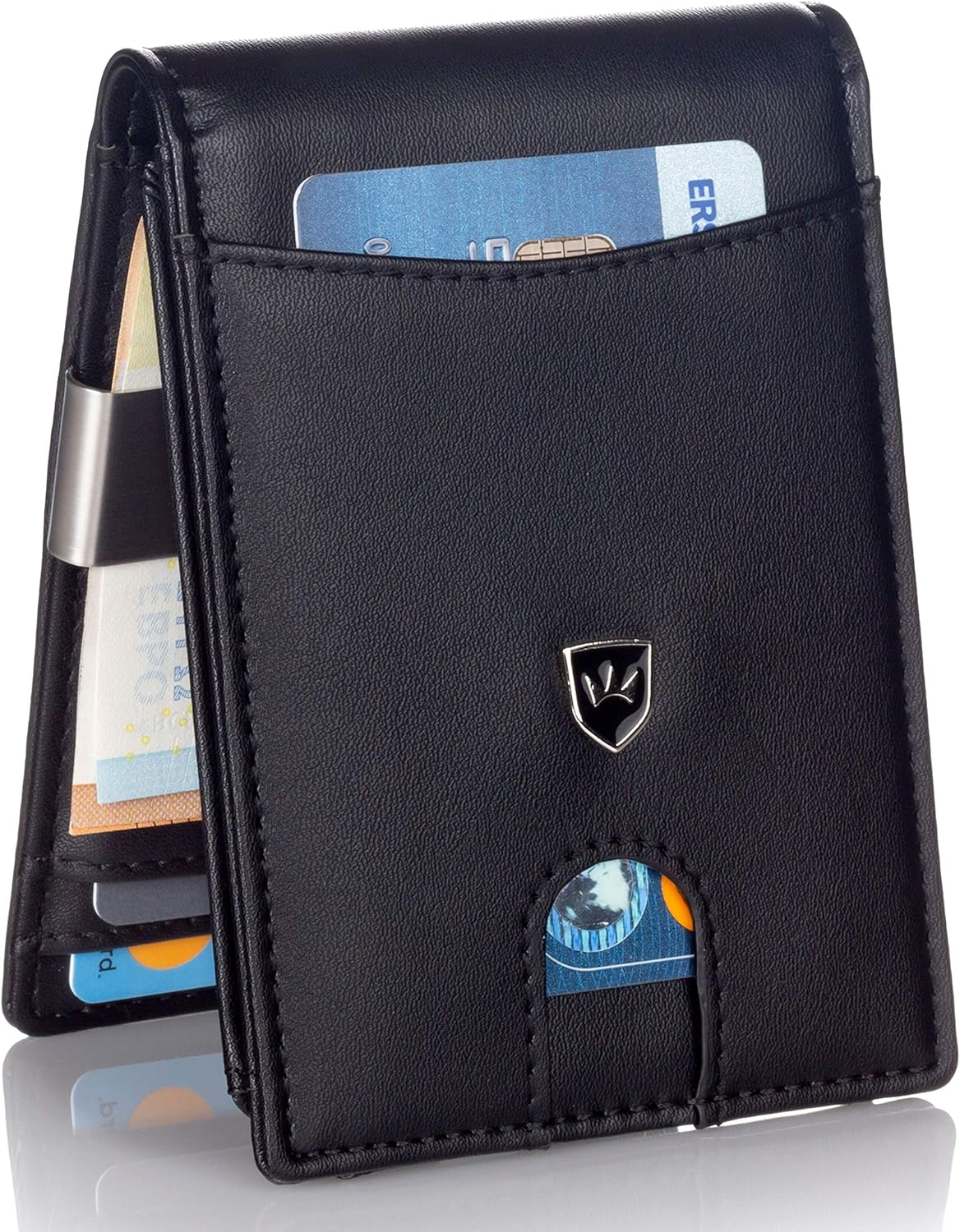 Kronenschein® Premium Men's Wallet with Clip Wallet Men Slim Wallet RFID Wallet Slim Wallet Credit Card Holder Card Case
