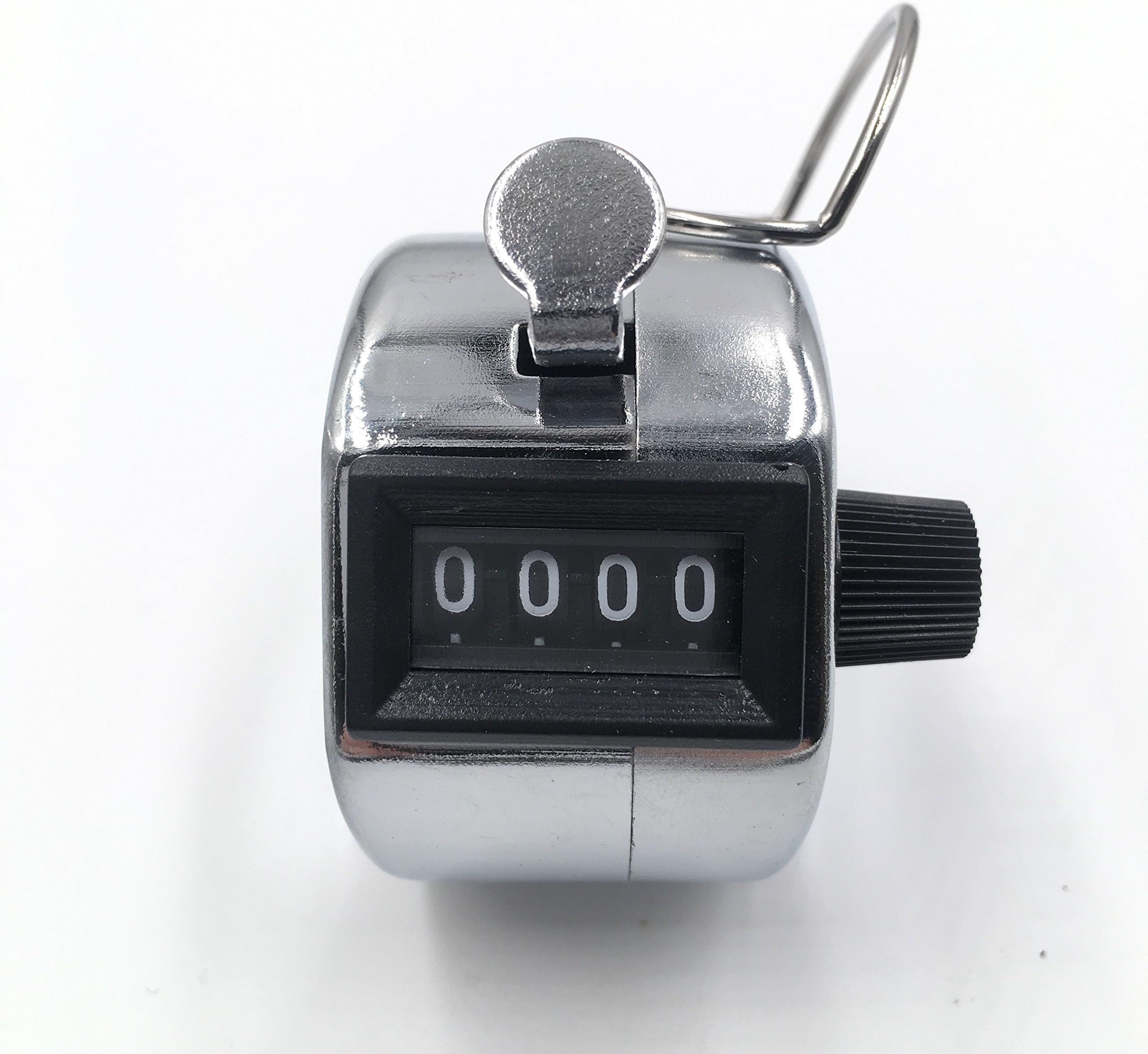 GLCHQ Metal Stainless Steel Hand Tally Counter 4 Digit Mechanical Palm Clicker Counter - Hand Held Golf Number Tally Manual Counter Clicker Scorers