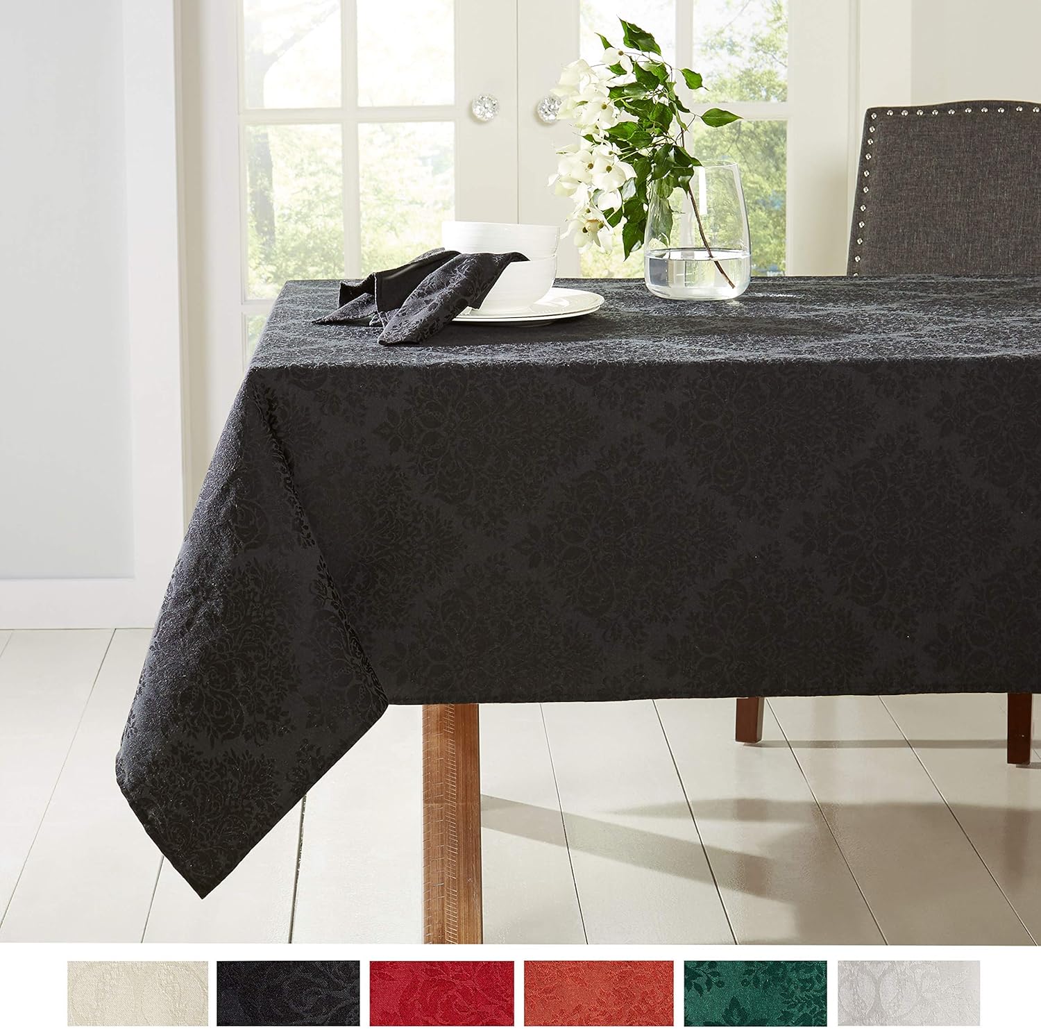 Town & Country Living Lexington Damask Tablecloth