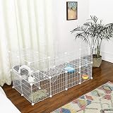 SONGMICS 2-Floor Pet Playpen 36 Panels 143x73x71 cm White LPI02W view 4