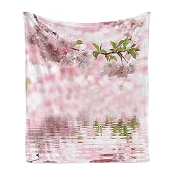 Ambesonne Flower Soft Flannel Fleece Throw