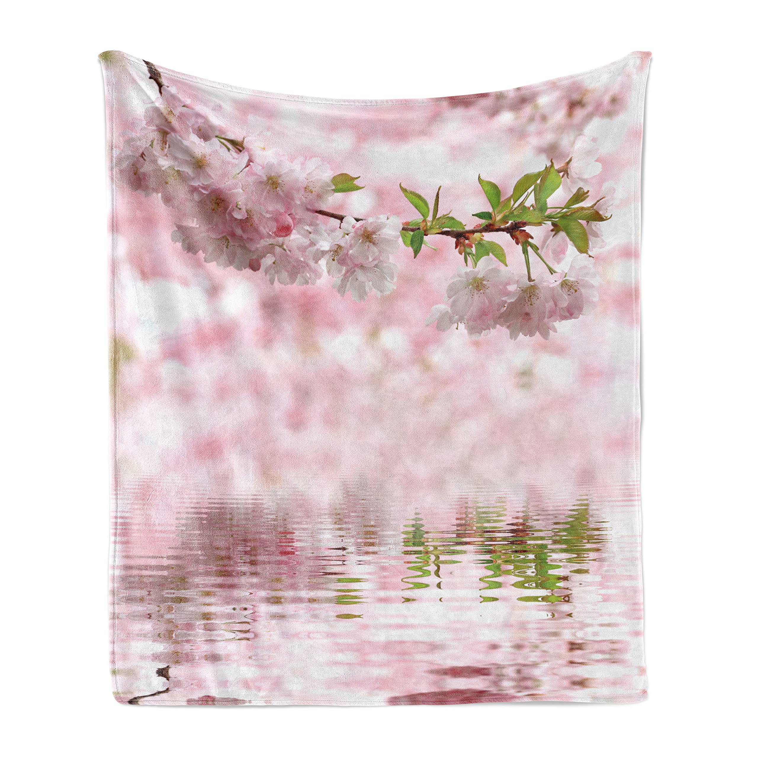 Ambesonne Flower Soft Flannel Fleece Throw
