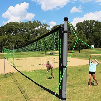 Amazon Com Volleyball Badminton Set Net Portable Adjustable