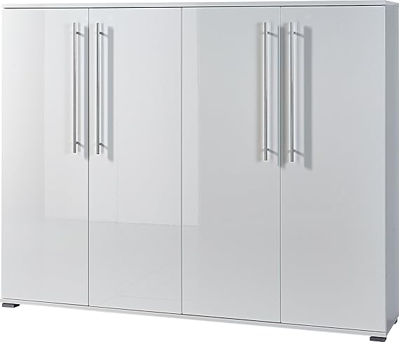 Germania 3182-84 Schuhschrank mit Metallschuhböden GW-Inside in Weiß, 160 x 127 x 34 cm (BxHxT)