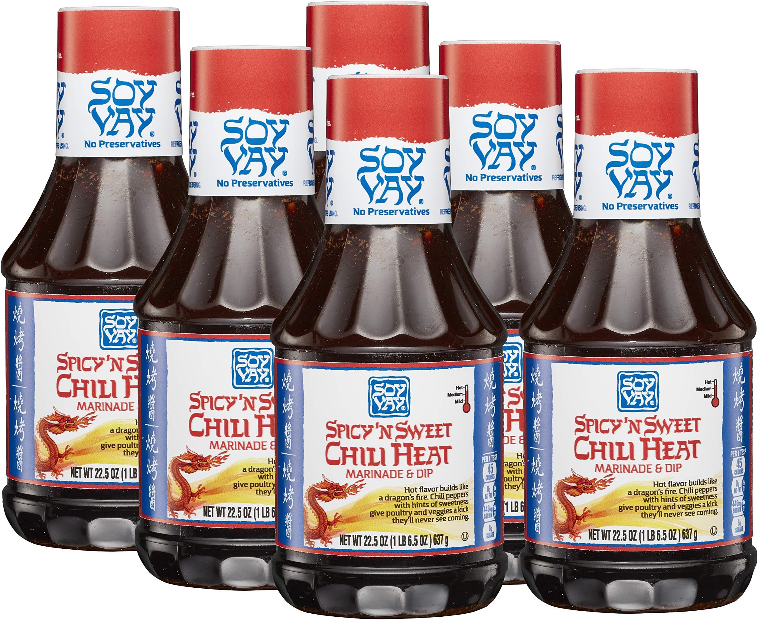 Soy Vay Spicy N Sweet Chili Heat Marinade & Dip, 22.5 Ounce Bottle