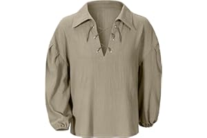 AITIPOO Kids Medieval Viking Pirate Renaissance Retro Costume Shirt for boys Halloween Party Cosplay 3-12 Years