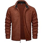 MAGCOMSEN Men's Fleece Jacket Lightweight Full Zip Jackets Casual Soft Warm Winter Coats Zip Up Sweater with Pockets
