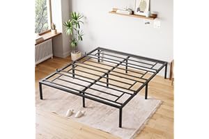 SunnyFurn Full Bed Frame Platform,14 Inch Metal Full Size Bed Frames No Box Spring Needed,Heavy Duty Steel Slat Mattress Foundation,Easy Assembly,No Noise and No Shaking