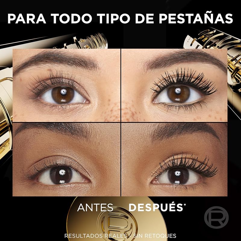 L'Oréal Paris Panorama Máscara de Pestañas Voluminizadora, Black