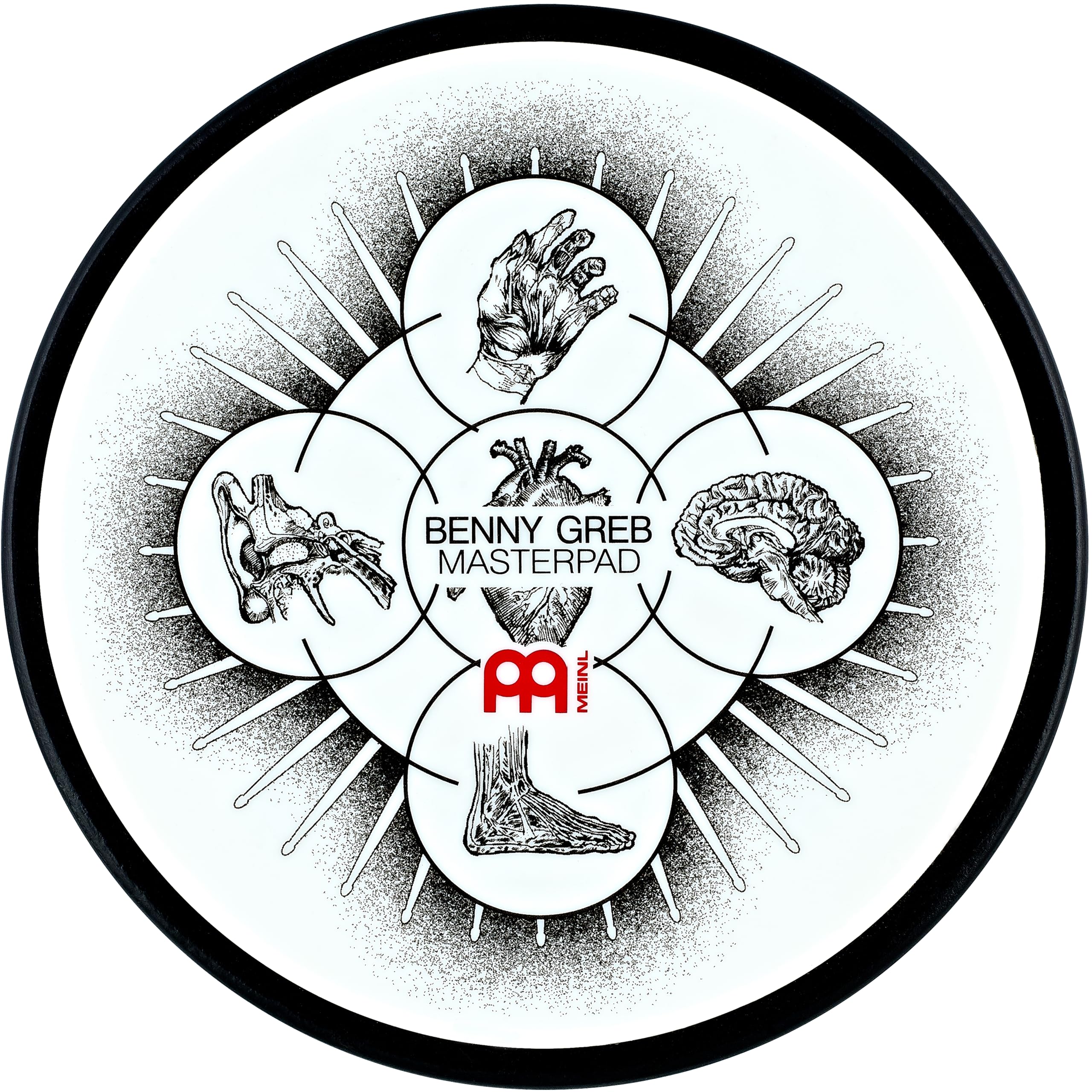 Meinl MPP-6-BG 6 inch Benny Greb Artist Series Masterpad Practice Pad