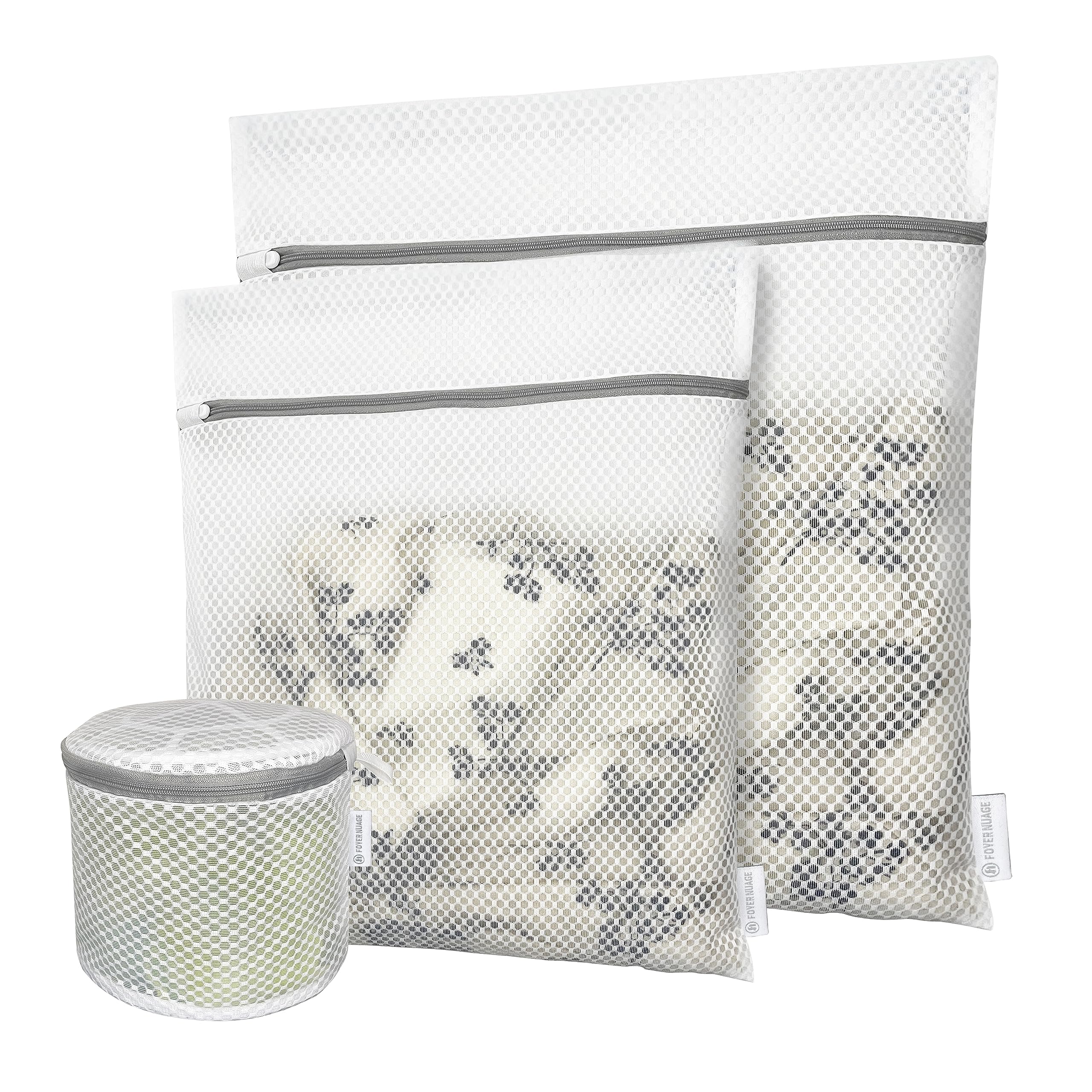 Mesh Laundry Bags for Delicates, Travel Storage Organize Bags,Clothing Washing Bags for Underwear, Lingerie, Bra, Blouse, Stocking, Socks, Jacket, Coat, Blanket, Shoes,Extra Strong(Bra+M+L)