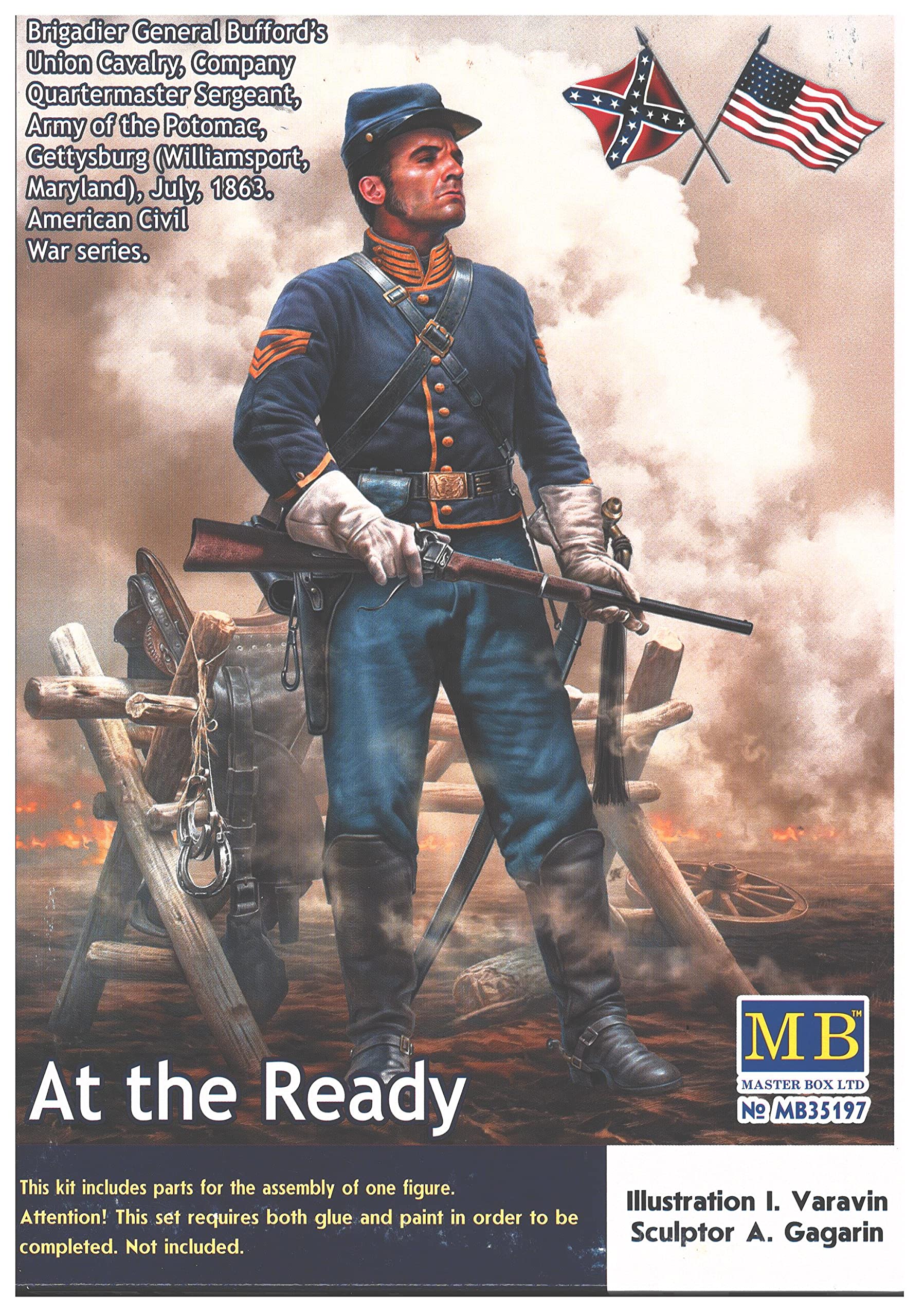 Masterbox 1: 35 - At The Ready Bufford's Union Cavalry ACW